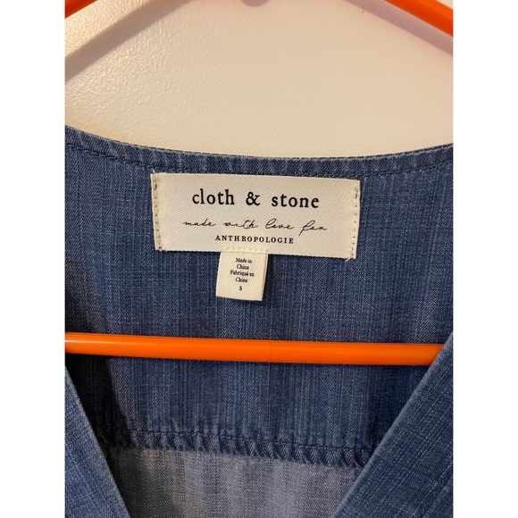 Anthropologie Cloth&Stone Chambray Kimono Jumpsuit - Picture 5 of 9